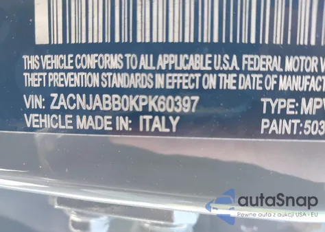 2019 Jeep Renegade Altitude Fwd из США, поврежденный, VIN ZACNJABB0KPK60397